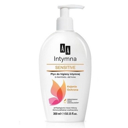 AA - Intymna - EMULSJA/PŁYN do higieny intymnej, 300 ml. Sensitive