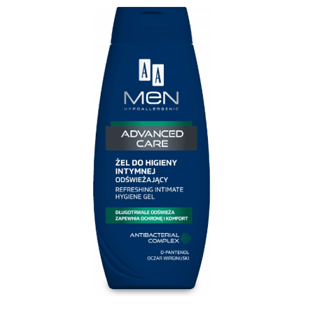 AA MEN Advanced Care, odświeżający żel do higieny intymnej dla mężczyzn, 250 ml.