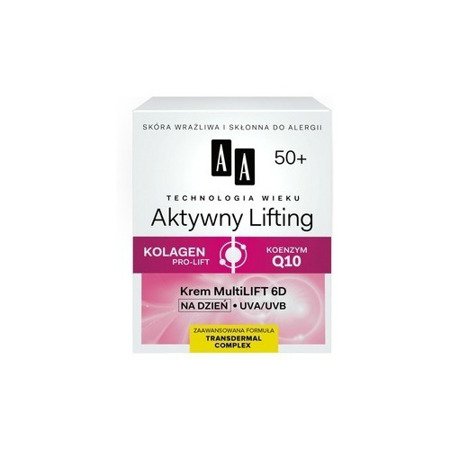 AA - Technologia Wieku, Aktywny Lifting 50+ - KREM liftingujący na DZIEŃ, 50 ml.