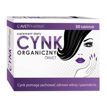 Cynk Organiczny 15 mg. 30 tabletek. (AvetPharma)