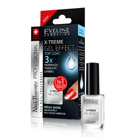 Eveline Nail Therapy Professional - X-TREME Gel effect, płynne szkło, 12 ml.