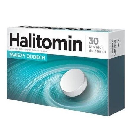 Halitomin - Świeży oddech przez cały dzień, 30 tabletek do ssania.